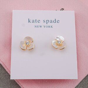 Kate Spade Disco Pansy Mother of Pearl Stud Earrings